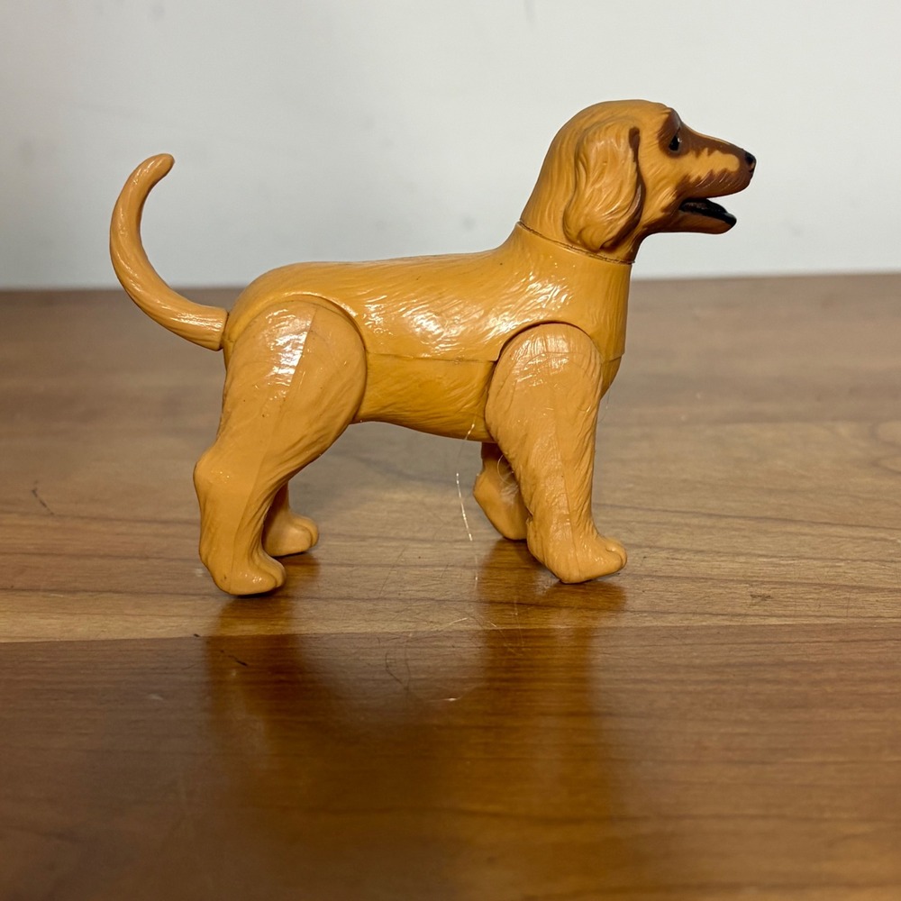 Vintage 1981 Mattel Barbie Beauty Afghan Hound Dog Figure Tan Articulated Pet